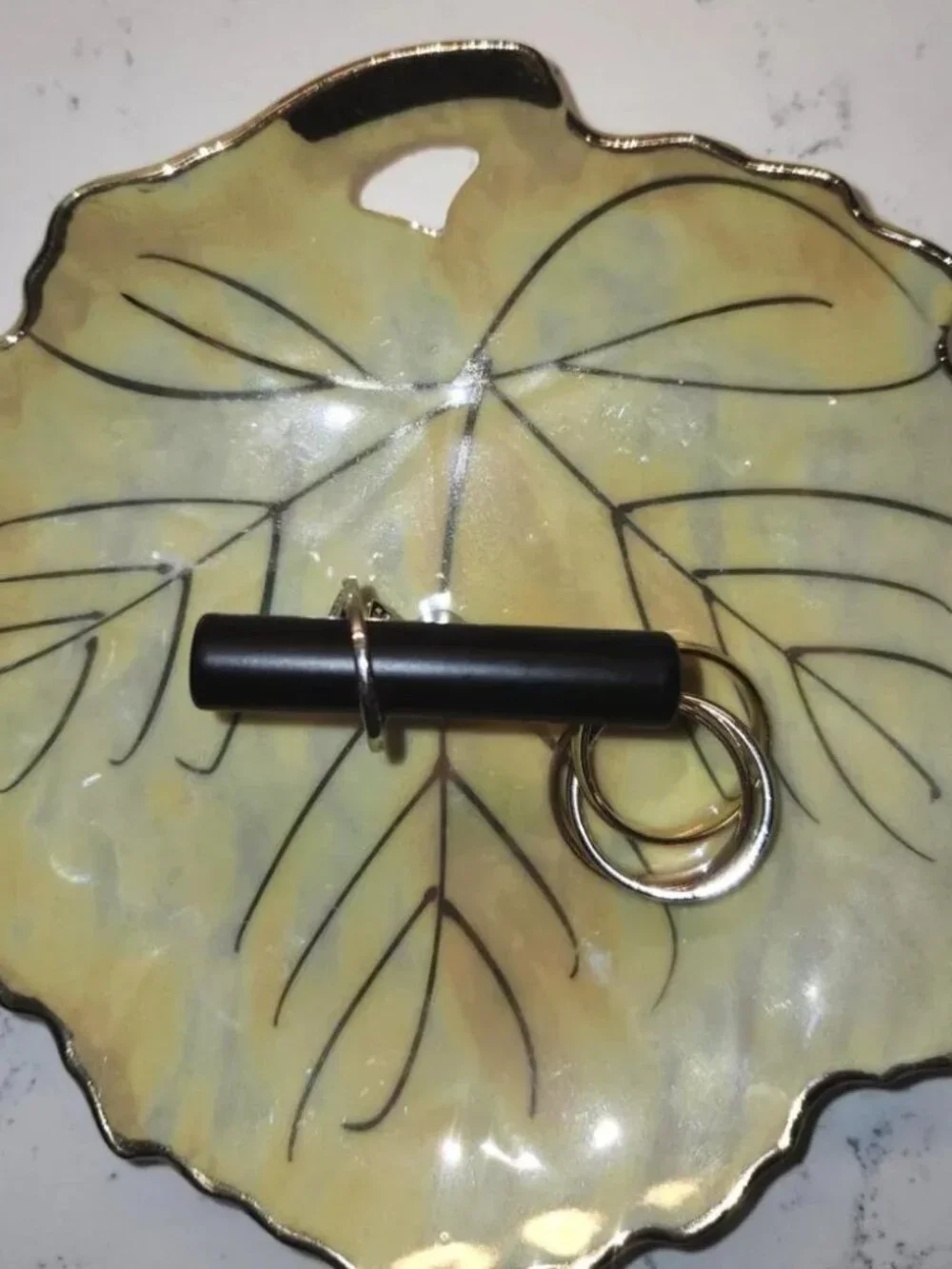 Vintage Japanese Lusterware Trinket and Ring Dish